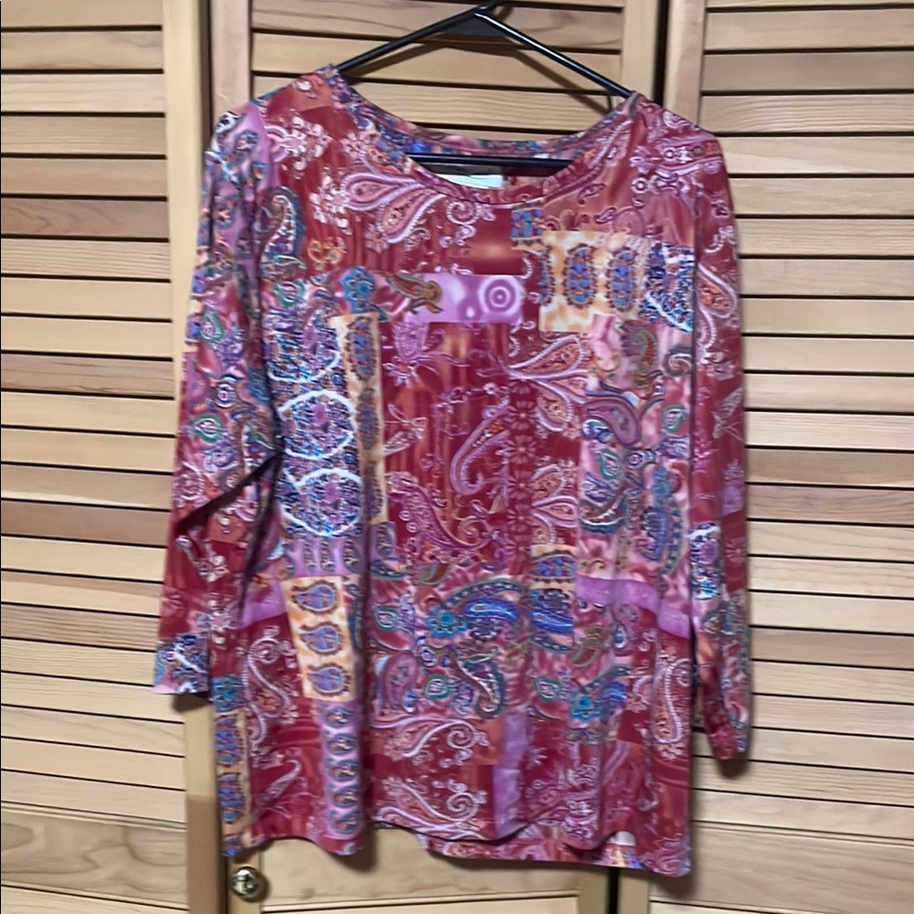 Coldwater Creek Multicolor Paisley Blouse